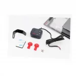 Вольтметр с дисплеем, красный циферблат+датчик температуры воздуха+крепление (универсальный, компактный), Мототрактор, YQ-337958