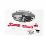 Крыло заднее универсальное, красное крепление на одну сторону с регулировкой наклона (брызговик) TUNING, карбон, ЗЧ-МОТО,