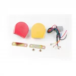 Сигнал, червоно-жовті 2шт к-кт (18-тональний, з кріпленням+реле), DELTA, YQ-357502