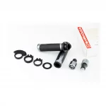 Ручки руля с вставкой, с заглушками, "МЕТАЛЛ", графит, РІЗНЕ, YQ-337925