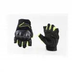 Перчатки мотоциклетные без пальцев L, чёрно-салатовые, мото ЕКІПІРУВАННЯ, YQ-355101
