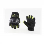 Перчатки мотоциклетные без пальцев M, чёрно-салатовые, мото ЕКІПІРУВАННЯ, YQ-355100