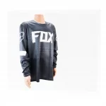 Футболка (Джерси) мужская L-(Polyester 100%), длинные рукава, чёрно-белая, ВЕЛОЕКІПІРУВАННЯ, YQ-408165