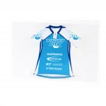 Футболка (Джерси) мужская L-(Polyester 80% / Spandex 20%), бело-синяя, ВЕЛОЕКІПІРУВАННЯ, YQ-408147