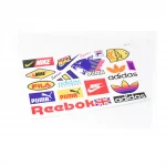 Наклейки набор 17шт "Nike Reebok Adidas PUMA" (26х17см) (0013), поліграфія, YQ-502263