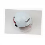 Шолом дитячий відкритий Т68, білий з червоно-чорно-білим малюнком, ШОЛОМИ, YQ-360064