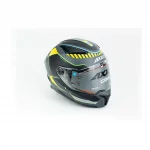 Шлем интеграл (стандарт DOT/ECE), выдвижные очки PANTHER SV GALE L (59-60см), чёрно-салатовый мат, ШОЛОМИ, YQ-360597