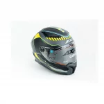 Шлем интеграл (стандарт DOT/ECE), выдвижные очки PANTHER SV GALE S (55-56см), чёрно-салатовый мат, ШОЛОМИ, YQ-360595