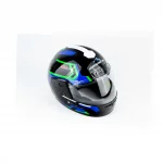 Шлем интеграл HF-101 M, чёрный с рисунком Q275-G, ШОЛОМИ, YQ-360528