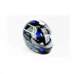 Шлем интеграл HF-101 S, чёрный с рисунком Q275-G, ШОЛОМИ, YQ-360527