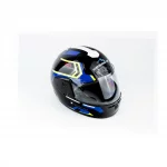 Шлем интеграл HF-101 S, чёрный с рисунком Q275-Y, ШОЛОМИ, YQ-360525