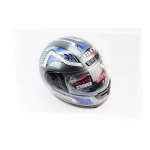 Шлем интеграл с воротом HK-221, серый с рисунком, ШОЛОМИ, YQ-360151