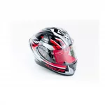 Шлем интеграл с пинлоком (стандарт DOT/ECE), выдвижные очки APEX STREAK L (59-60см), чёрно-красный, ШОЛОМИ, YQ-360622