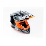 Шлем кроссовый (стандарт DOT/ECE) X-CROSS S (55-56см), чёрно-оранжевый, ШОЛОМИ, YQ-360653