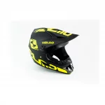 Шлем кроссовый 117 M (57-58см), чёрно-салатовый мат HELMO, ШОЛОМИ, YQ-360531