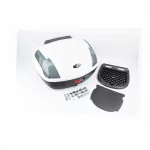 Кофр большой (пластмассовый) 550x420x320мм, крепл. быстросъёмное, бело-чёрный YM-0889P, КОФРИ, YQ-360516