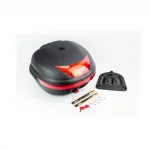 Кофр средний (пластмассовый) 420x370x280мм, крепл. быстросъёмное, чёрный матовый B07, КОФРИ, YQ-360500