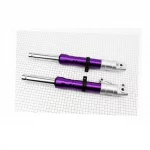 Вилка передняя (перья) лев., прав., к-кт 2шт Honda DIO, 370мм (под диск. торм.) фиолетовые, YQ-347251