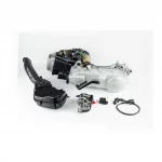 Двигатель скутерный в сборе 150куб (длинный вариатор, длинный вал)+карбюратор, коммутатор, катушка зажигания, фильтр воздушный тип