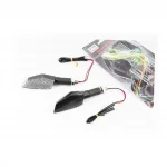 Поворотник диодный RACING, чёрный средний, к-кт 2шт, ФАРИ, ПОВОРОТИ, YQ-354771