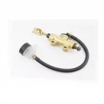 Гальмівний циліндр головний задній, мотоцикли/ATV (кріплення: min-33мм; max-56мм) тип 1, золотистий (без гофропружини), ЗЧ-МОТО,