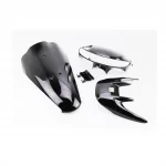 Honda DIO AF-35 Пластик-к-кт крашеные 6 деталей, чёрный, пластик-J, YQ-329137