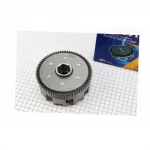 Зчеплення, маховик в зборі (4 болти, маховик 70 зуб.) CB-125cc тип 1, Viper-125-150J, YQ-321647