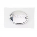 Крышка (овальная, метал) правой крышки двигателя, хром (разные надписи), DELTA, YQ-349887