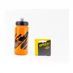 Фляга пластиковая 600мл, с защитной крышкой, оранжево-чёрная SWB-528-М, ВЕЛОАКСЕСУАРИ, YQ-414015