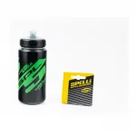 Фляга пластиковая 600мл, с защитной крышкой, чёрно-зелёная SWB-528-M, ВЕЛОАКСЕСУАРИ, YQ-414081