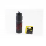 Фляга пластиковая 800мл, с защитной крышкой, чёрно-красная матовая SWB-528-L, ВЕЛОАКСЕСУАРИ, YQ-409745