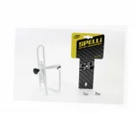 Флягодержатель алюминиевый с пластмассовыми вставками, крепл. на раму, белый SBC-103, ВЕЛОАКСЕСУАРИ, YQ-409727