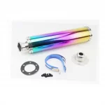 Глушник ПРЯМОТОЧНИЙ без коліна 420x100мм TUNING, плазма, ЗЧ-СКУТЕР, YQ-317312