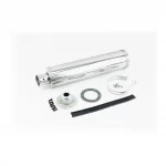 Глушник ПРЯМОТОЧНИЙ без коліна 420x100мм TUNING, хром тип 2, ЗЧ-СКУТЕР, YQ-317375