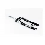 Вилка 27,5" амортизационная, без резьбы 1-1/8" (28,6мм), шток 240мм, с ходом 100мм, Disk-brake, выносной Lockout, чёрная MD-N780