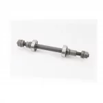 Вісь задня MTB М10х180мм, пром-підшипники 6200 2RS, кріпл. гайка, чорна, ВЕЛОЗАПЧАСТИНИ, YQ-406704