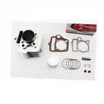 Цилиндр к-кт (цпг) 125cc-52,4мм (палец 13мм, высота цилиндра 78,3мм, высота поршня 37мм), DELTA, YQ-338777