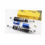 Амортизатор задний JH/CB/CG-340мм*d60мм (втулка 10;12мм/втулка 10;12мм) газовый регулир., чёрно-синий к-кт 2шт, ЗЧ-МОТО, YQ-351099