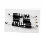Амортизатор задній JH/CB/CG-345мм*d-60мм (втулка 12мм/втулка 10мм) газовий регул., чорний к-кт 2шт, ЗЧ-МОТО, YQ-351103