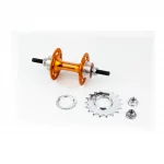 Втулка задняя FIX алюминиевая 14Gx36H с фиксированной передачей 18Т, резьба Flip-Flop, 2 пром-подшипники 6000 2RS, крепл. гайка,