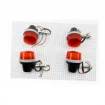 Поворотник с кронштейном, цвет ободка-", серый" 4шт (возможные потёртости, cколы, см. фото), ЯВА, YQ-343379