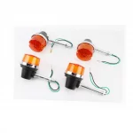 Поворотник с кронштейном, цвет ободка-хром (два длинных и два коротких) 4шт, ЯВА, YQ-343212