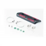 Защита колена глушителя универсальная, чёрно-красная, ЗЧ-МОТО, YQ-351811