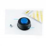 Шпуля (бабина, катушка), САМОНАМАТЫВАЮЩАЯСЯ, синий нос, под вал М12х1,75 + переходник М10х1,25, D-130мм на блистере, ТРИМЕР,