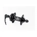 Втулка передняя MTB алюминиевая 14Gx36H, Disk-brake, 2 пром-подшипники 6200 2RS, крепл. эксцентрик, чёрная U-B07FQR,