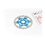 Гальмівний диск 180мм, кріпл. 6 болтів, на алюмінієвому павуку, синій FD-01, ВЕЛОЗАПЧАСТИНИ, YQ-412383