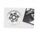 Гальмівний диск 203мм, кріпл. 6 болтів, на алюмінієвому павуку, чорний FD-01, ВЕЛОЗАПЧАСТИНИ, YQ-403383