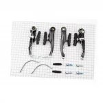 Тормоз V-brake 110мм (2 колеса), алюминиевый, чёрный LV12DG, ВЕЛОЗАПЧАСТИНИ, YQ-403011