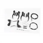 Гальмо V-brake 115мм (2 колеса) з ручками, тросами, алюмінієве, чорне, ВЕЛОЗАПЧАСТИНИ, YQ-406671