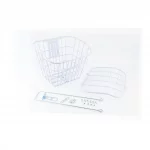 Корзина передняя 26" с крышкой, белая YZ-061, ВЕЛОАКСЕСУАРИ, YQ-409178